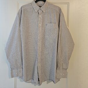 Ariat Men's Button Down Oxford with a Geometric Pattern Sz Large